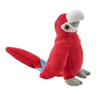 Obrázek z Papoušek červený plyš 11cm 